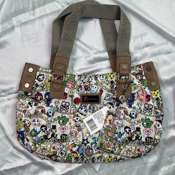 Rare 2015 Tokidoki Chained Love Hobo Purse Tote Shoulder Bag Rare Vintage - Picture 1 of 10